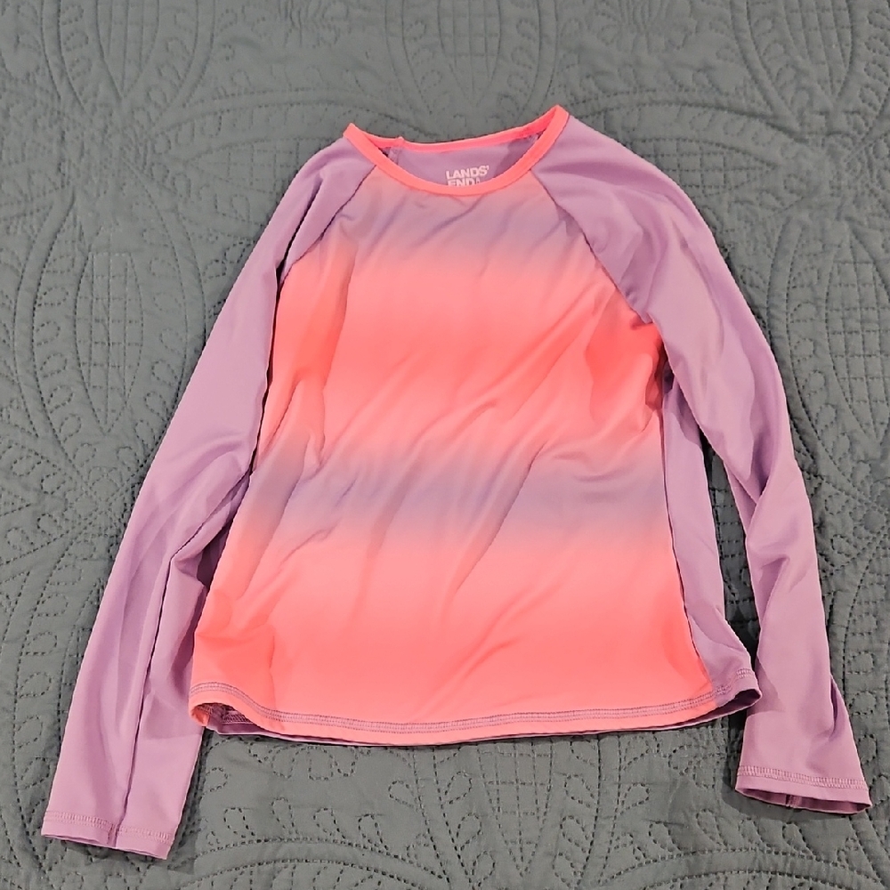 Lands' End Rash Guard Pink and Purple Top